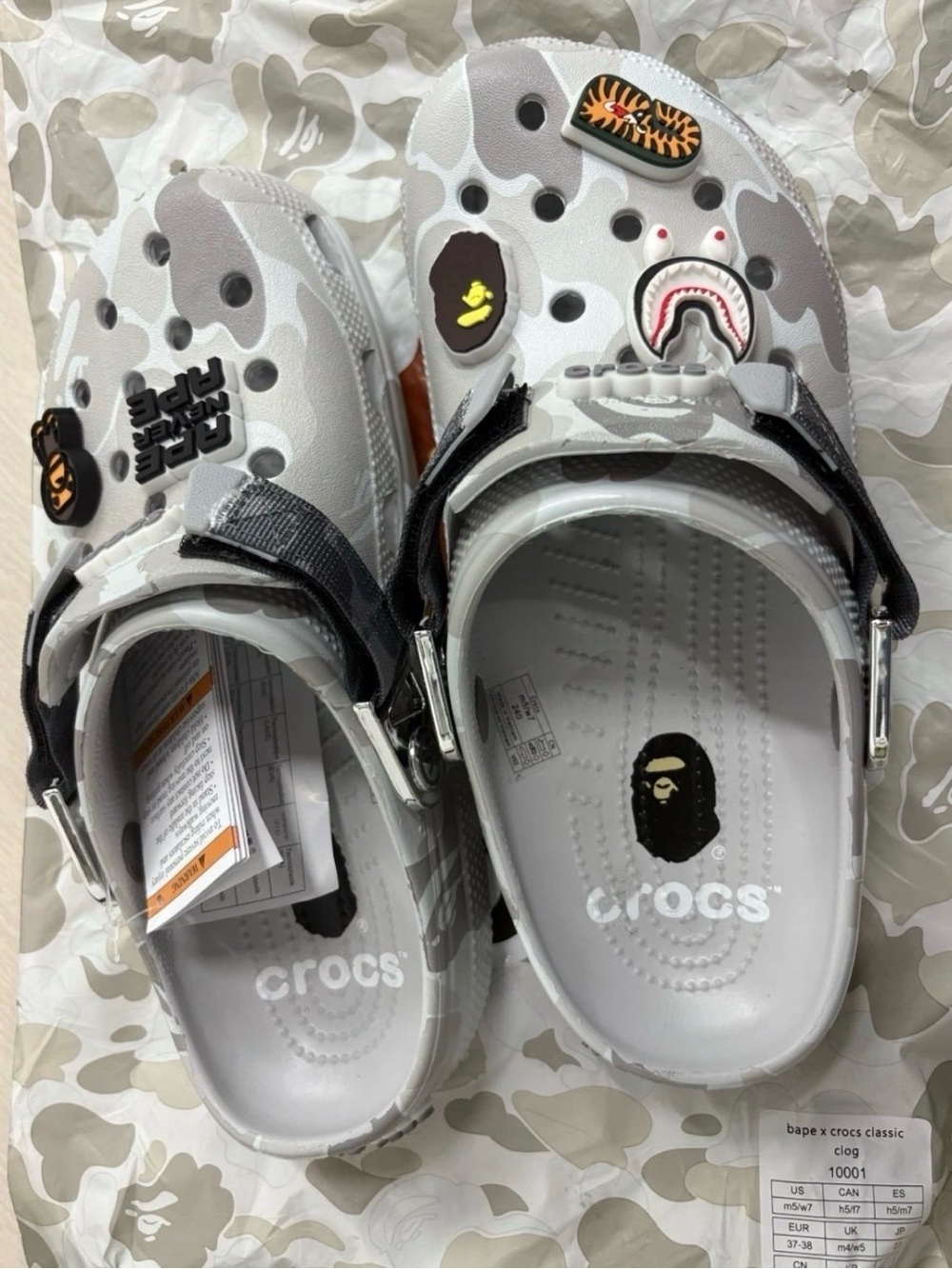 Bape x Crocs Classic Clog 'Black/Gray'
